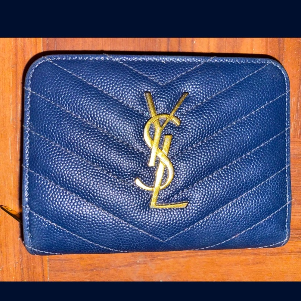 Saint Laurent monogram compact zip-around wallet